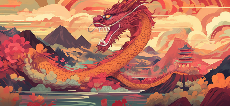 国风祥云龙古典插画,插画/手绘图,插画/手绘图库,插画/手绘图下载,插画/手绘